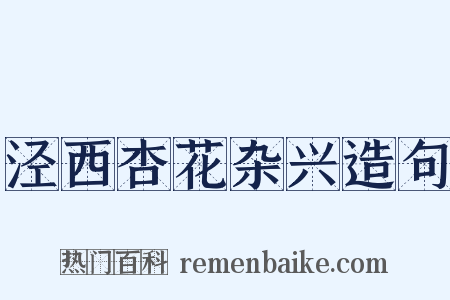 泾西杏花杂兴造句是什么意思的图片